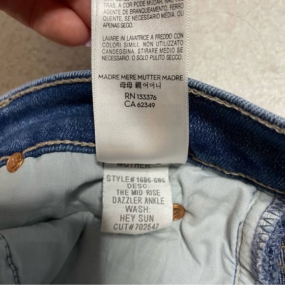 MOTHER Denim Mid Rise Dazzler Ankle Jeans - Picture 15 of 15